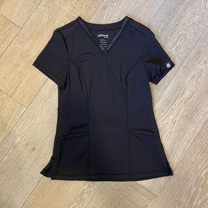 Urbane black scrub set